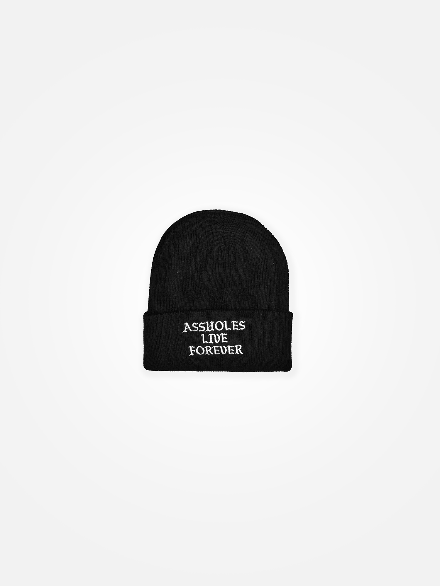 Assholes live forever beanie OS (7000) NEW Assholes Live Forever - Black Hoodie – LindaFinegold.com main image 3