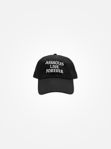 ASSHOLES LIVE FOREVER Dad Hat Black/White