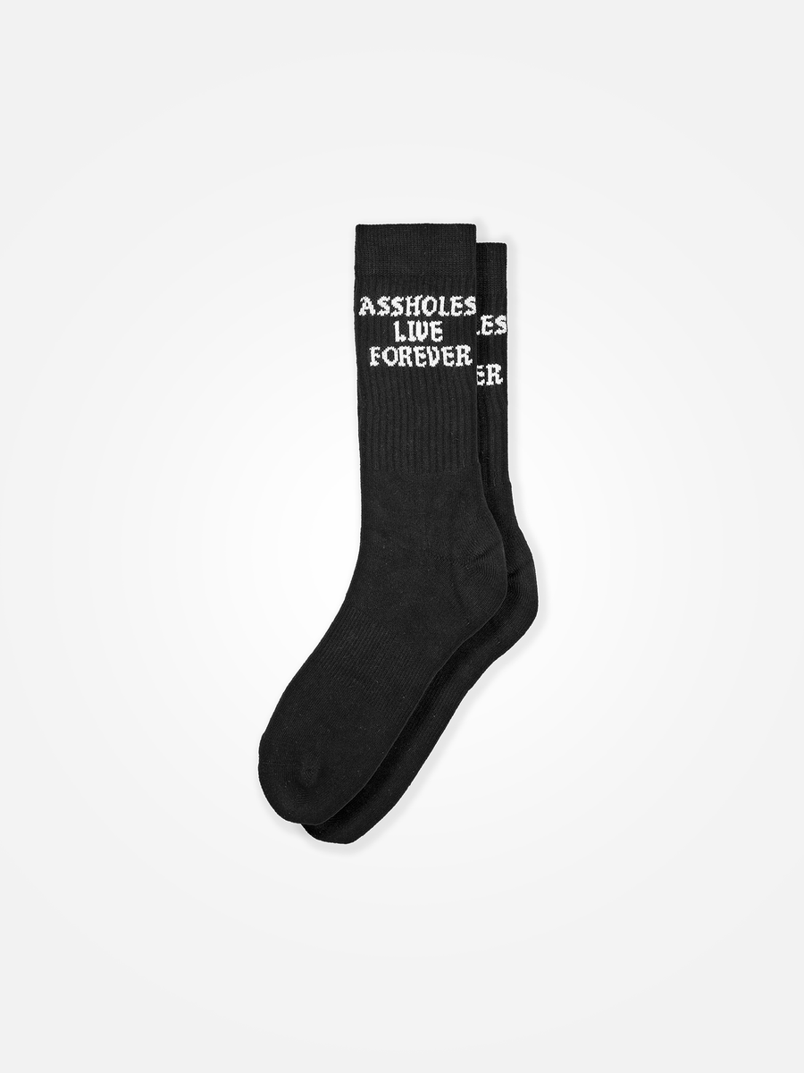 ASSHOLES LIVE FOREVER Socks Black