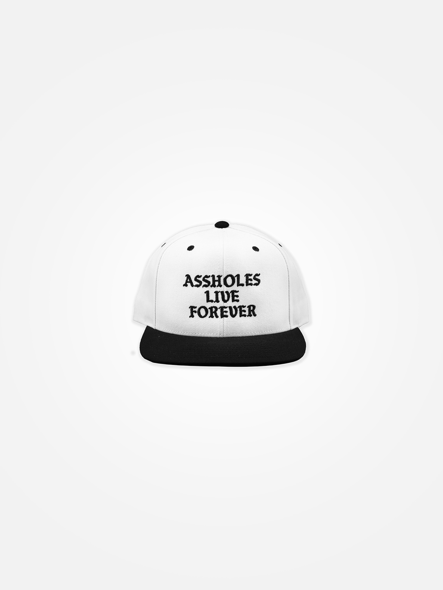 ASSHOLES LIVE FOREVER Snapback White/Black