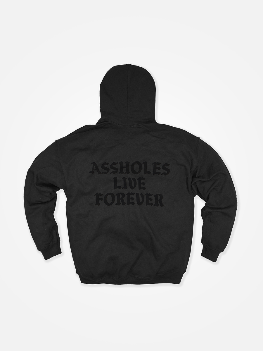 ASSHOLES LIVE FOREVER Hoodie Black/Black