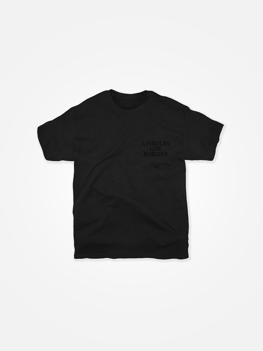 ASSHOLES LIVE FOREVER Tee Black/Black