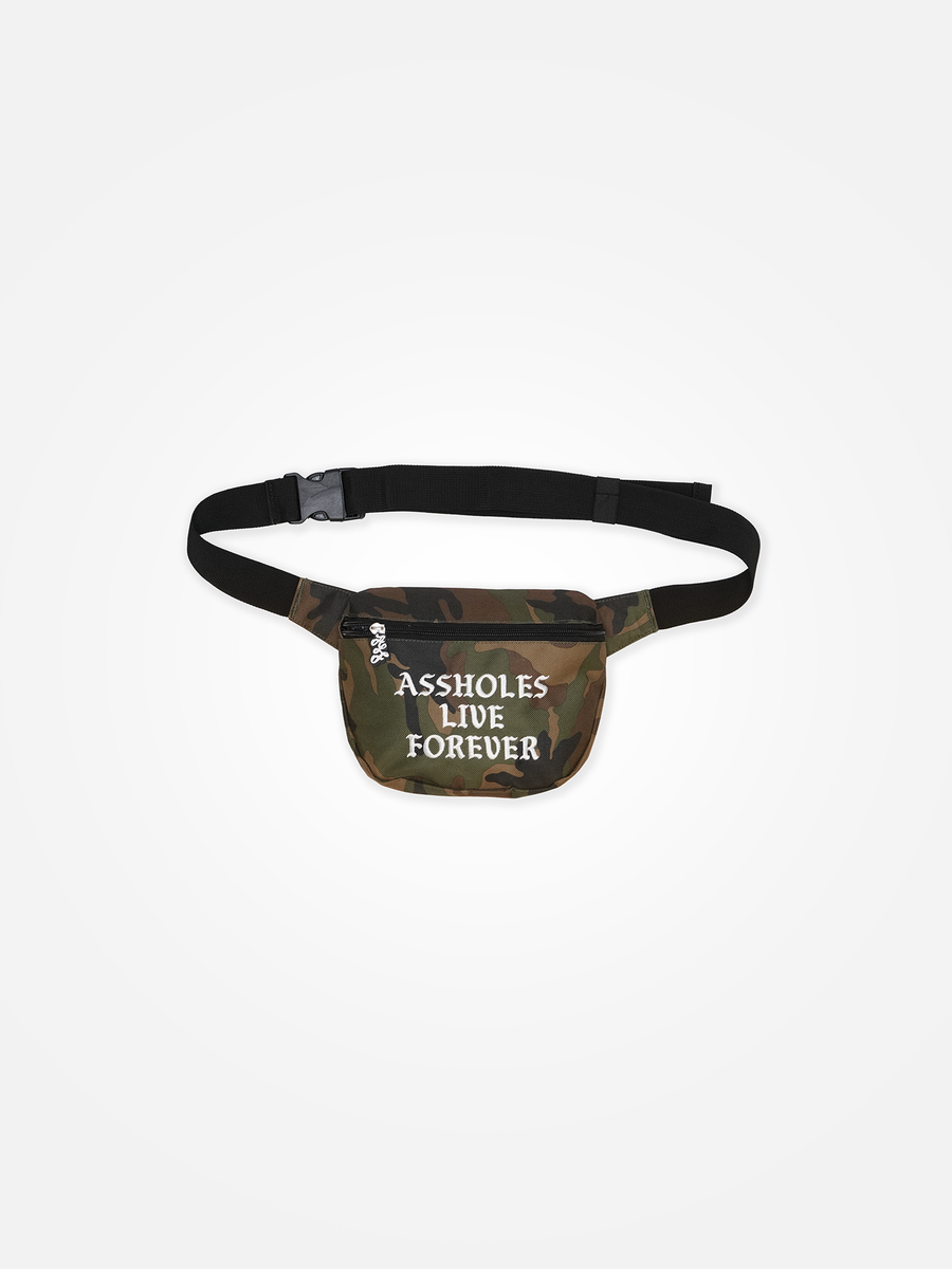 ASSHOLES LIVE FOREVER Fanny Pack Camo