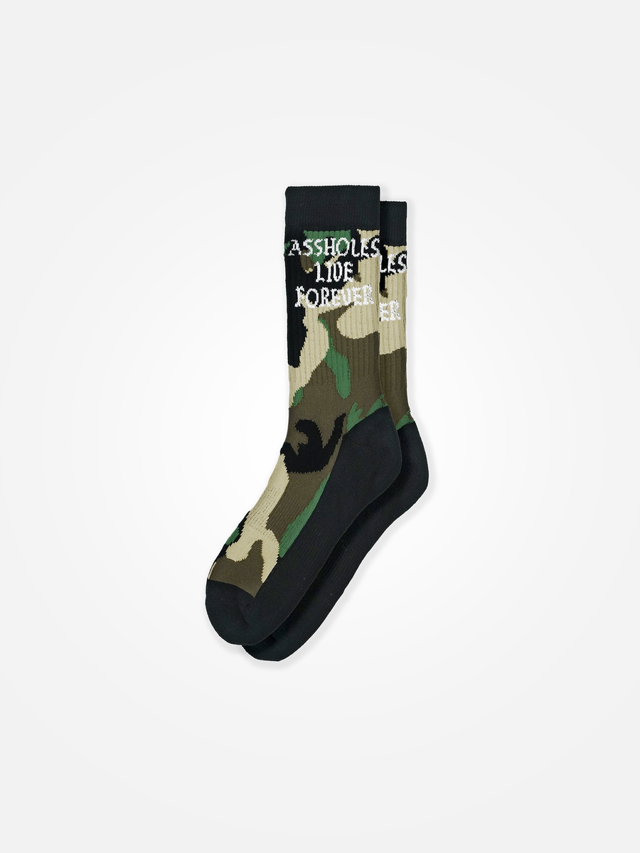 ASSHOLES LIVE FOREVER Socks Camo