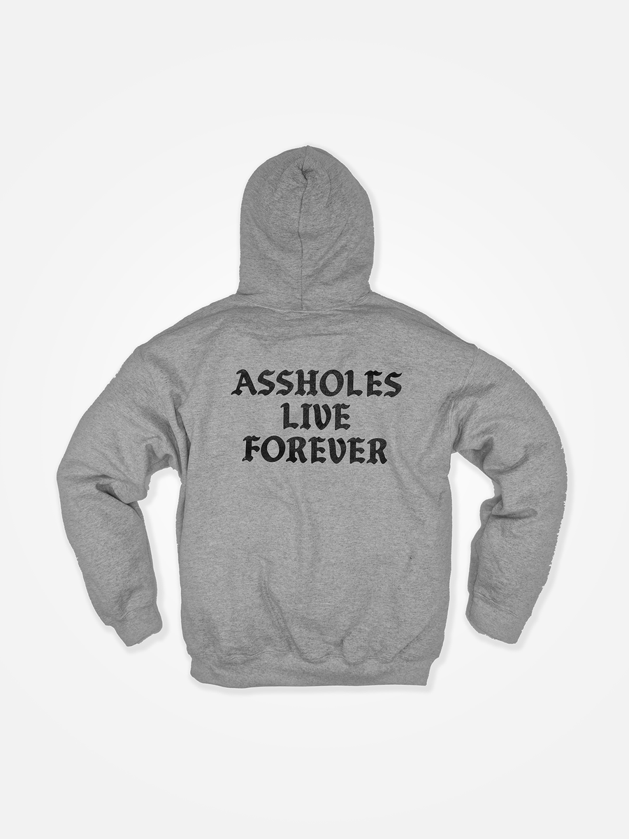 ASSHOLES LIVE FOREVER Hoodie Grey/Black