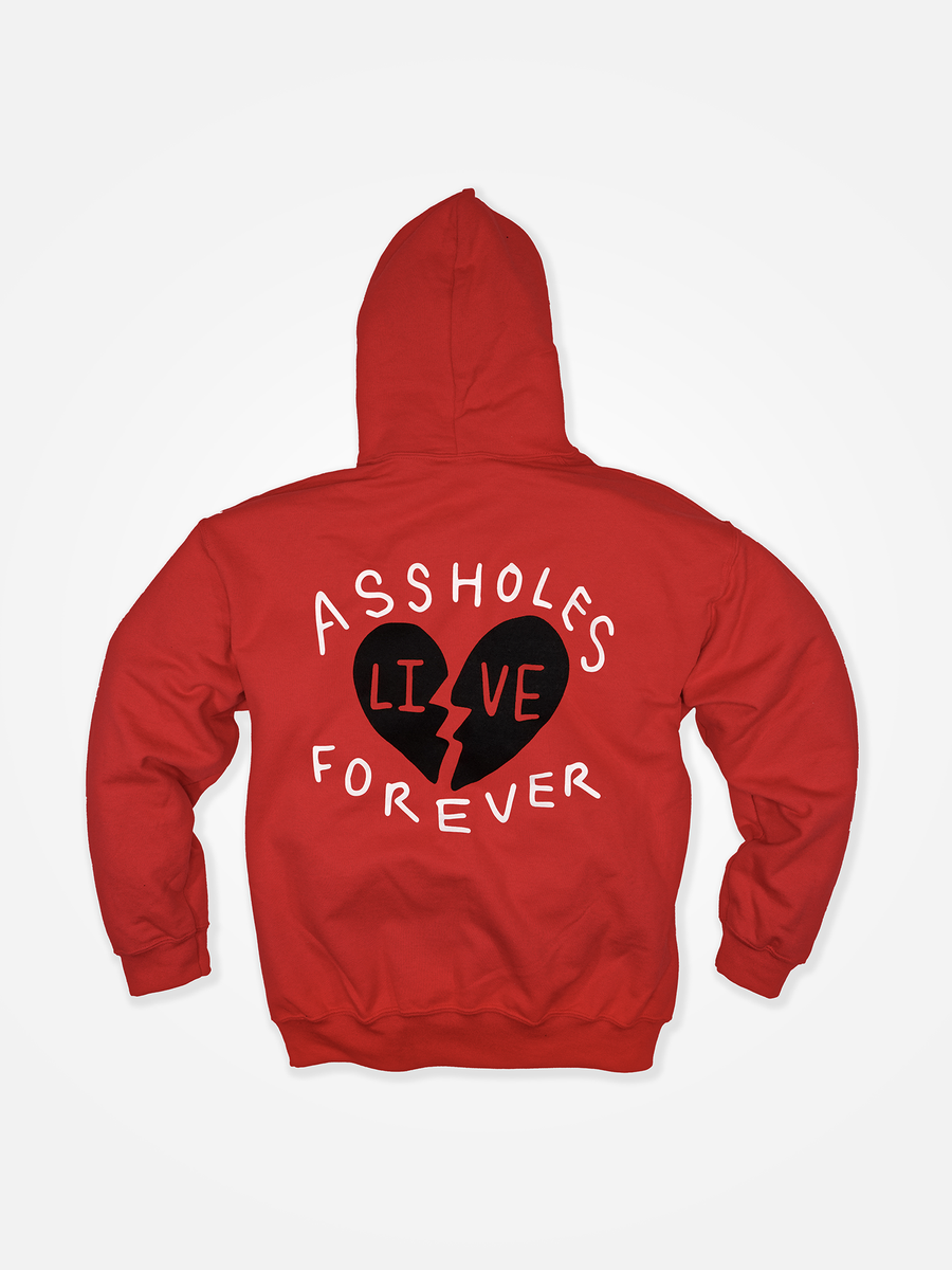 ASSHOLES LIVE FOREVER Heartbreak Hoodie Red