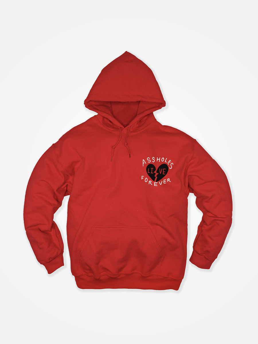 ASSHOLES LIVE FOREVER Heartbreak Hoodie Red