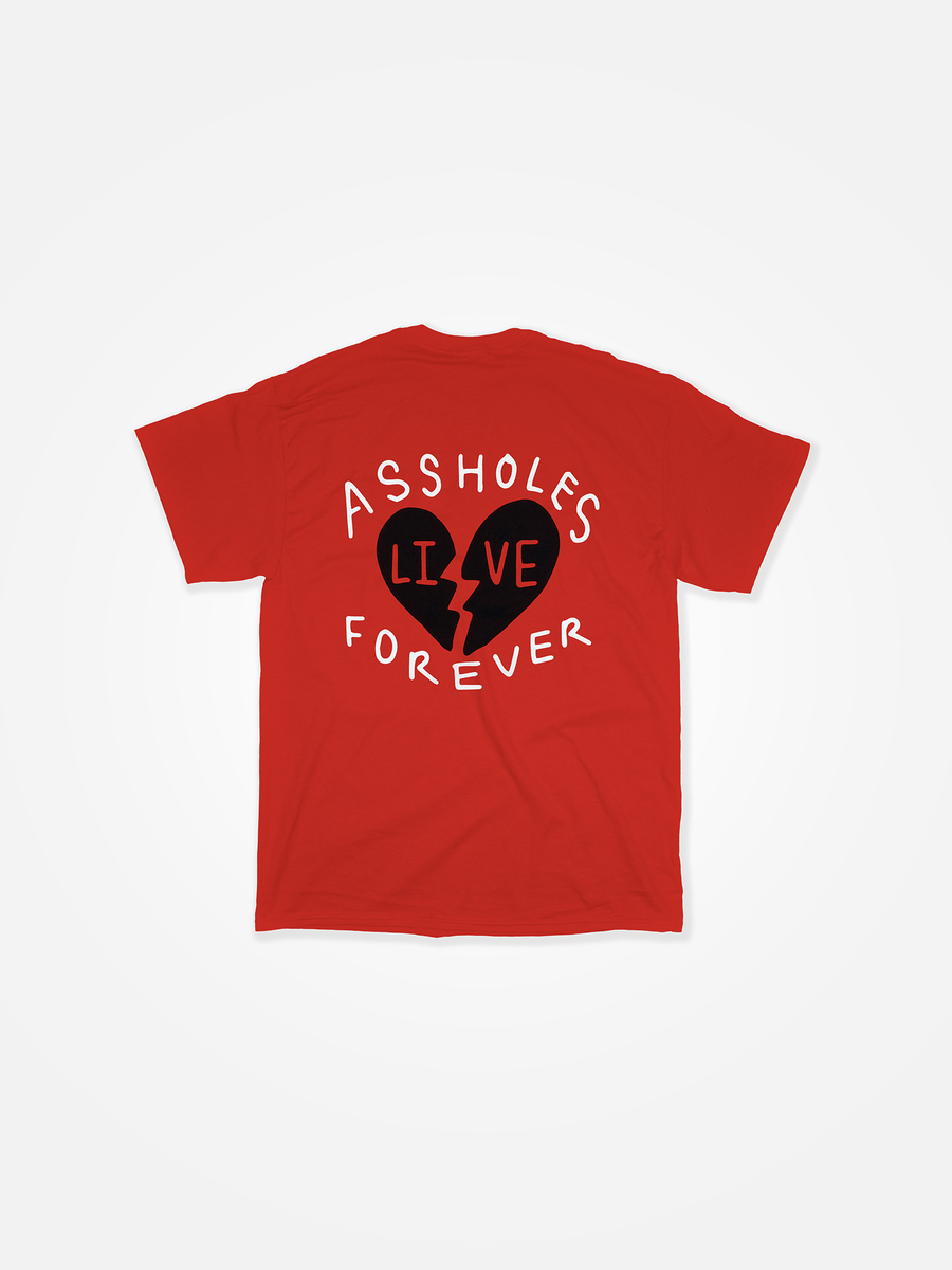 ASSHOLES LIVE FOREVER Heartbreak Tee Red