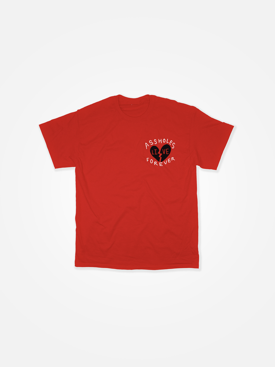 ASSHOLES LIVE FOREVER Heartbreak Tee Red