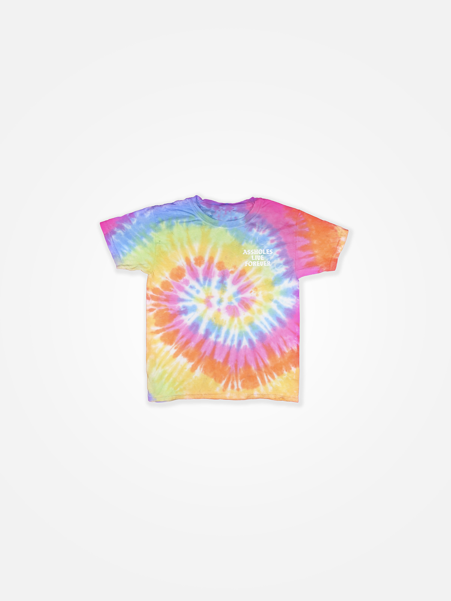 ASSHOLES LIVE FOREVER Kids Tee Tie Dye