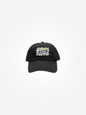 ASSHOLES LIVE FOREVER Happy Dad Hat Black