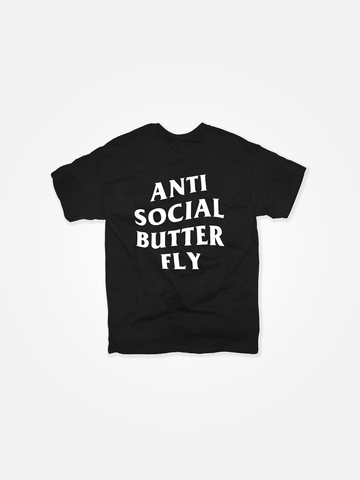 ANTI SOCIAL BUTTERFLY Tee Black/White