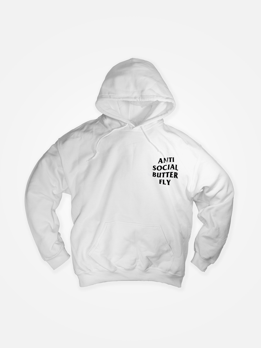 ANTI SOCIAL BUTTERFLY Hoodie White/Black