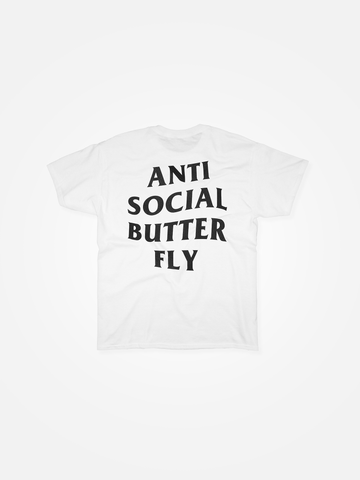 ANTI SOCIAL BUTTERFLY Tee White/Black