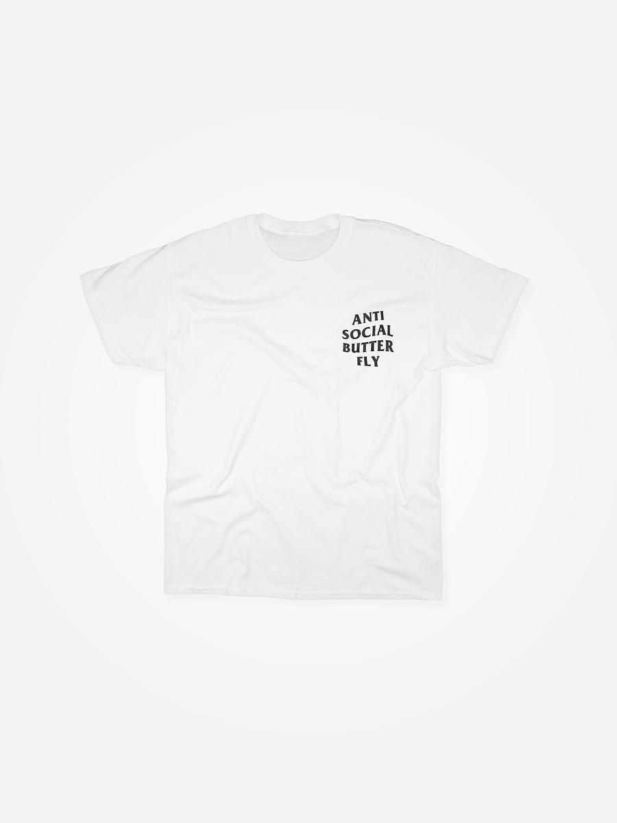 ANTI SOCIAL BUTTERFLY Tee White/Black