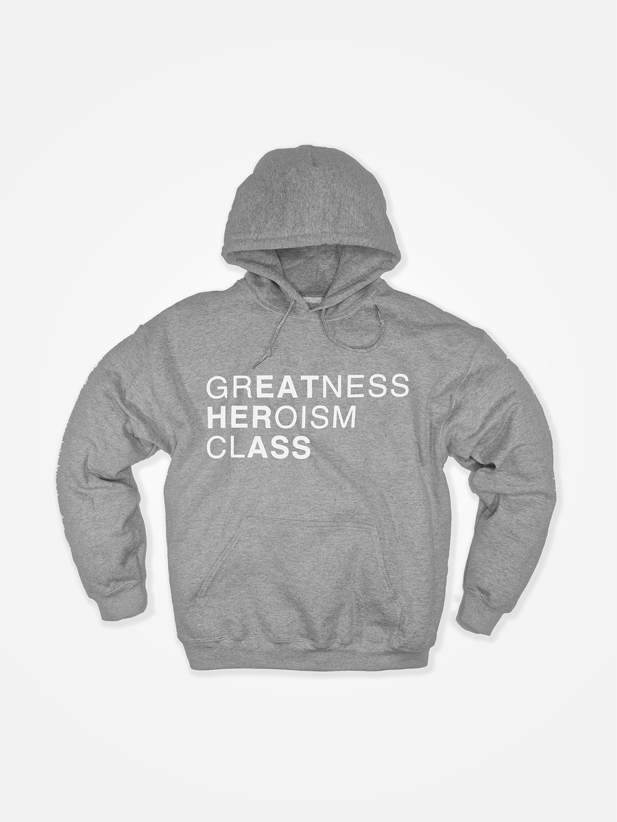 EAT HER ASS Hoodie Grey/White