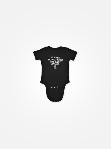 PLEASE DO NOT FEED THE BABY DRUGS Onesie Black