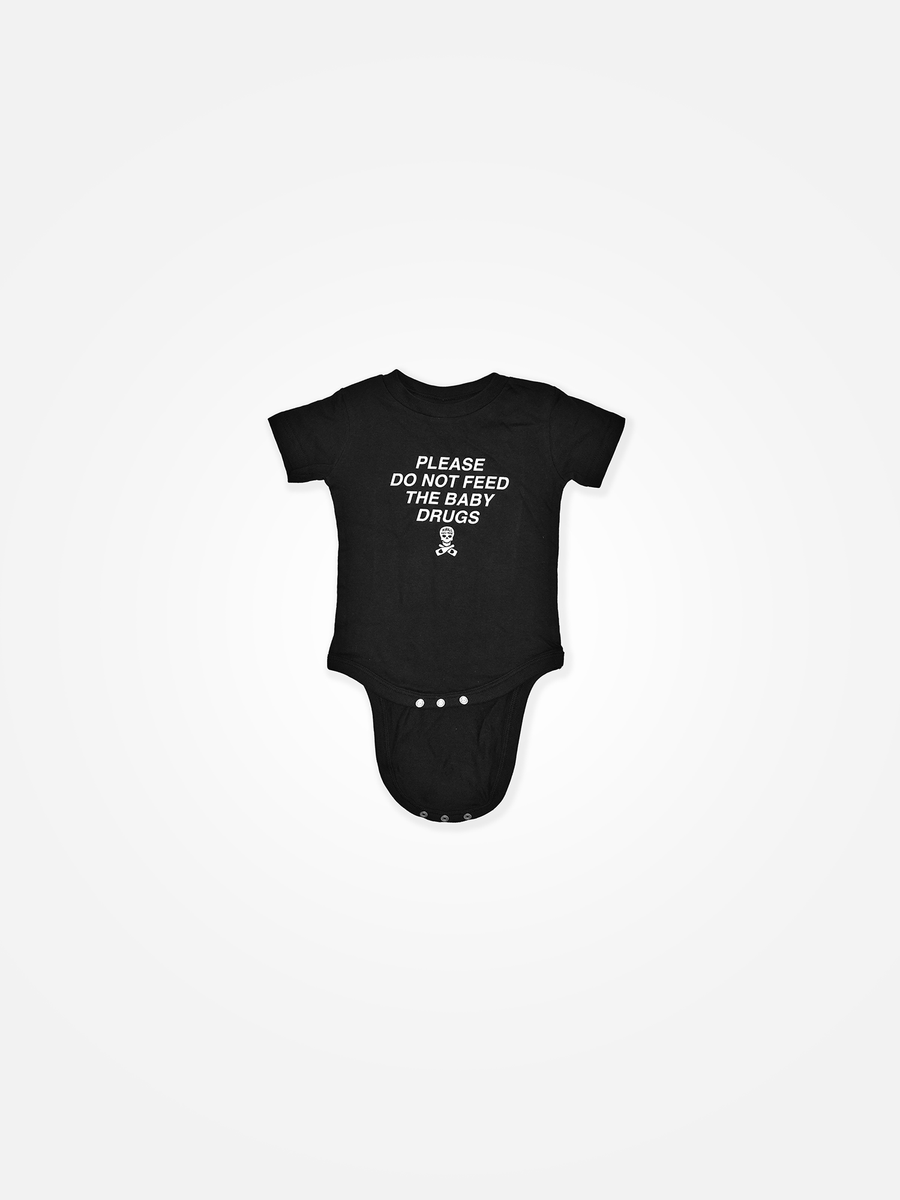 PLEASE DO NOT FEED THE BABY DRUGS Onesie Black