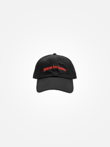 HUMANS ARE GARBAGE Dad Hat Black