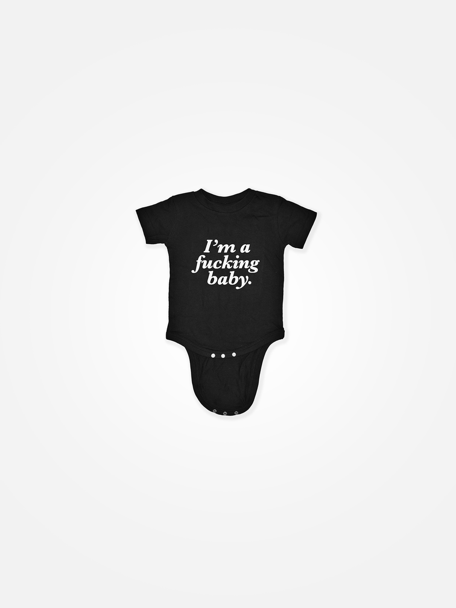 I'M A FUCKING BABY Onesie Black