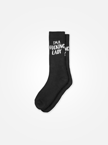 I'M A FUCKING LADY Socks Black