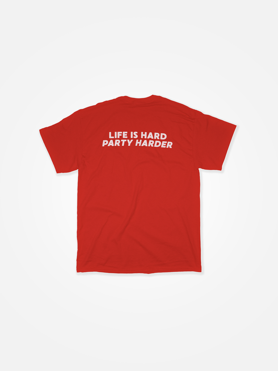 PARTY HARDER Tee Red