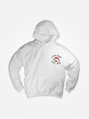 LIVE FAST EAT ASS Hoodie White