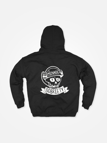 MENACE TO SOBRIETY Skull Hoodie Black