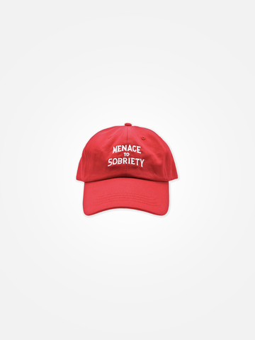 MENACE TO SOBRIETY Dad Hat Red