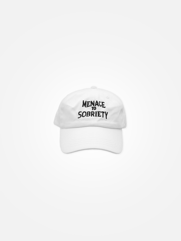 MENACE TO SOBRIETY Dad Hat White