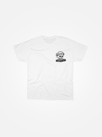 MENACE TO SOBRIETY Skull Tee White