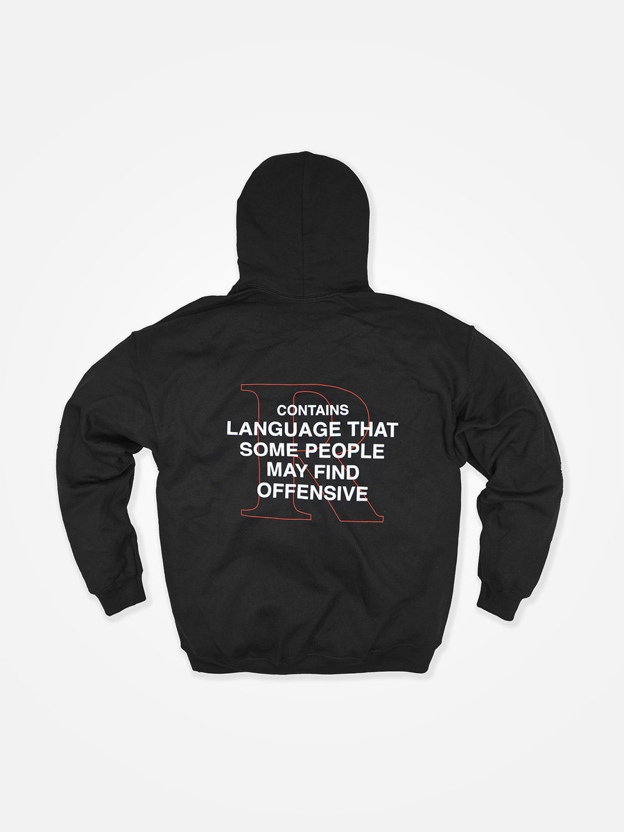 LANGUAGE WARNING Hoodie Black