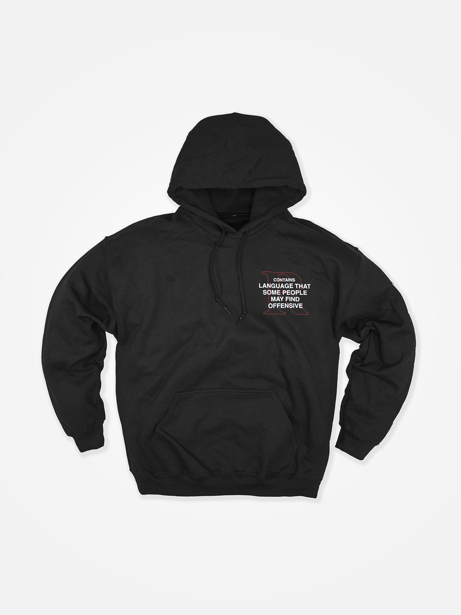 LANGUAGE WARNING Hoodie Black