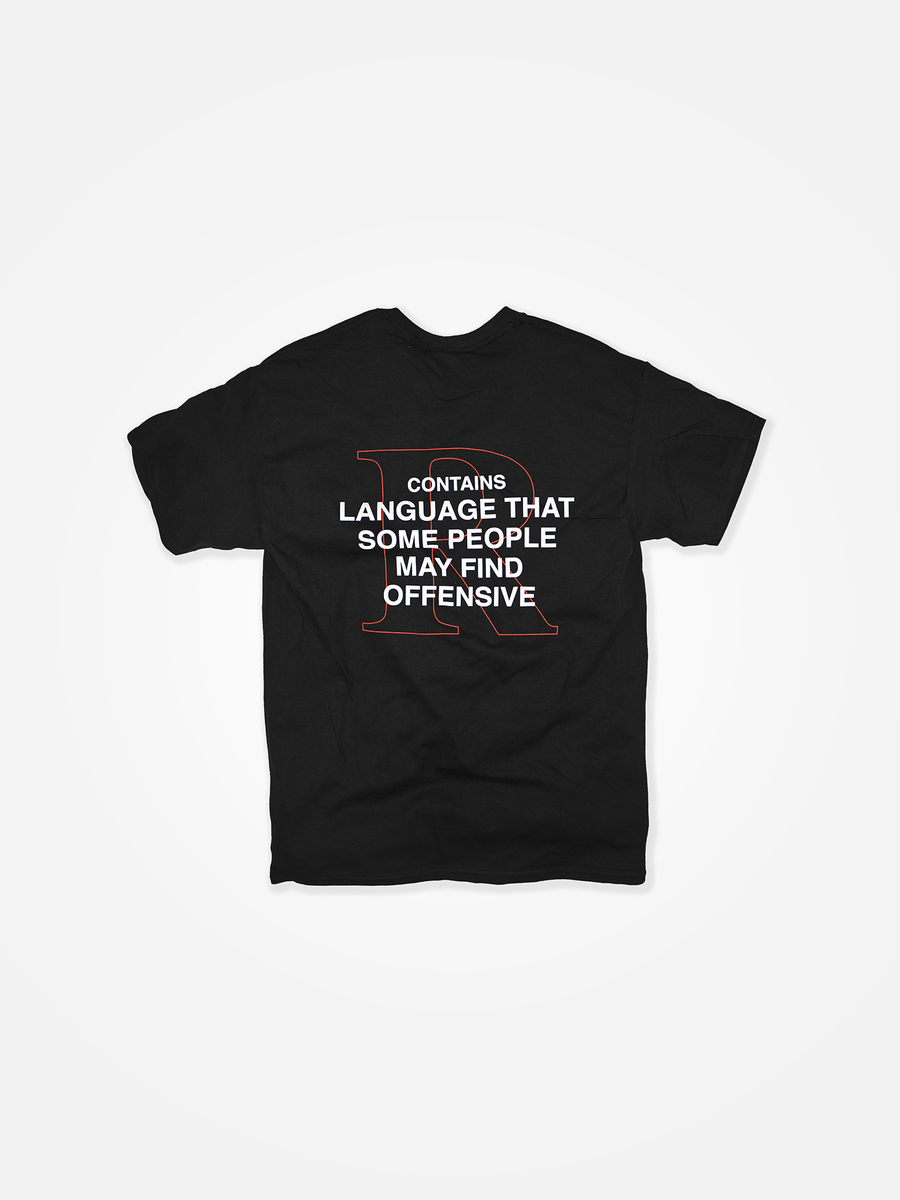 LANGUAGE WARNING Tee Black