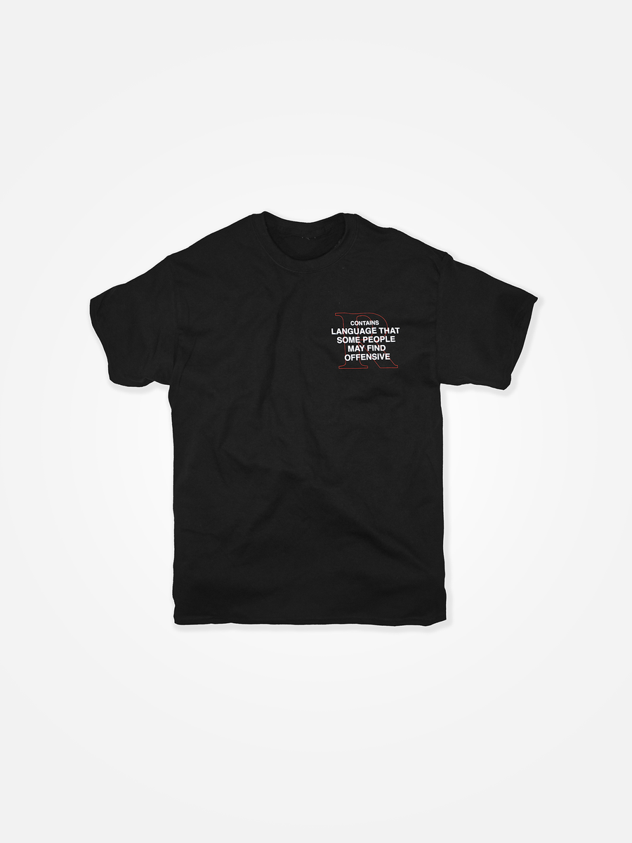 LANGUAGE WARNING Tee Black