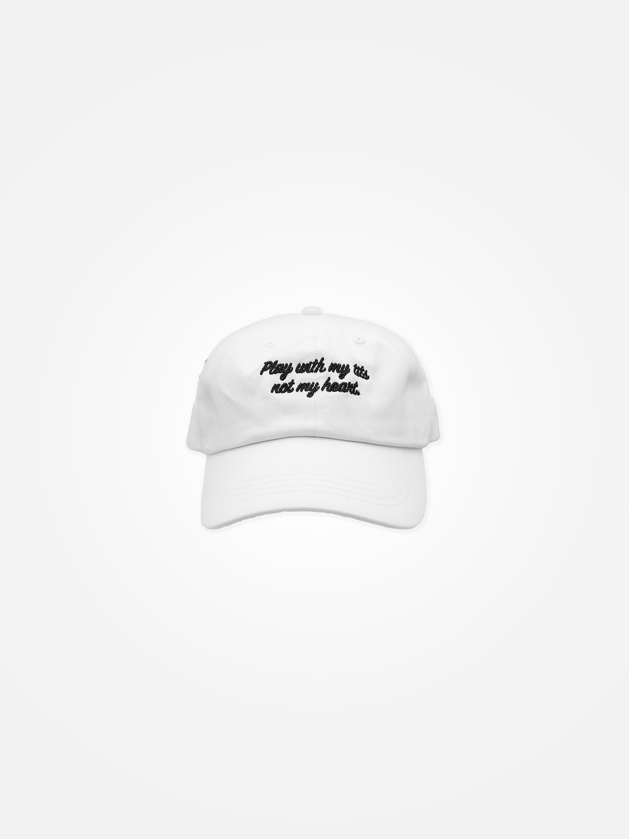 PLAY WITH MY TITS Dad Hat White