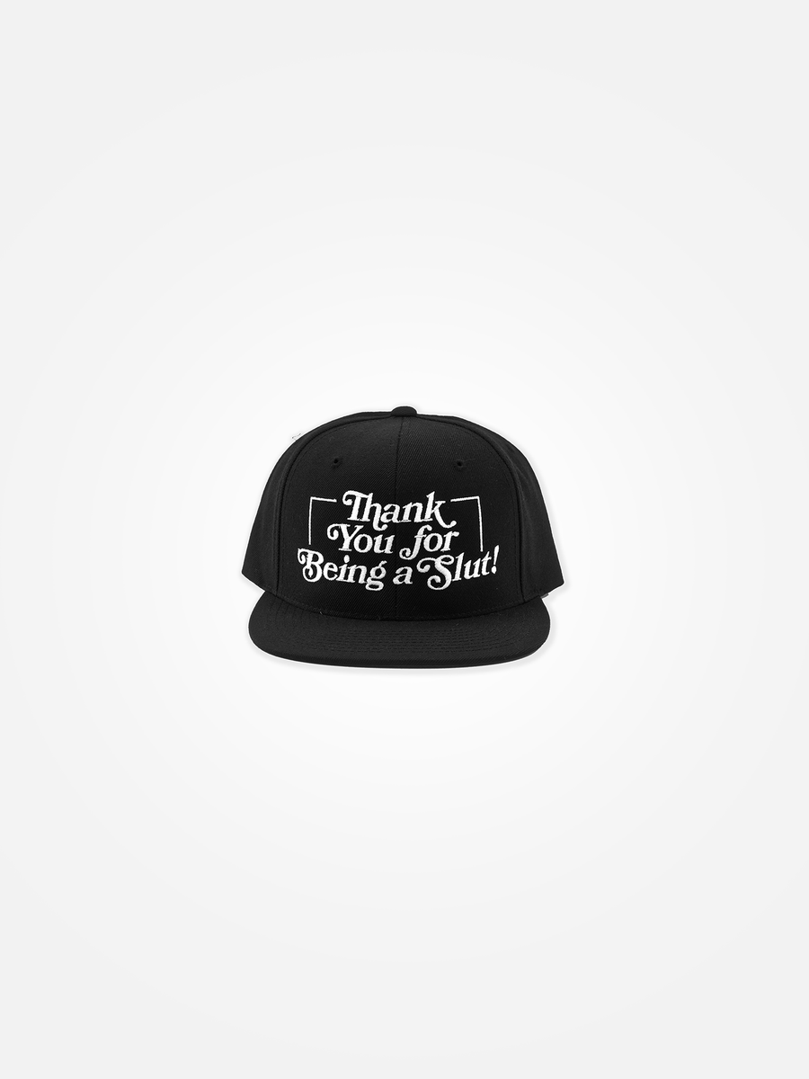 THANK YOU FOR BEING A SLUT Snapback Black